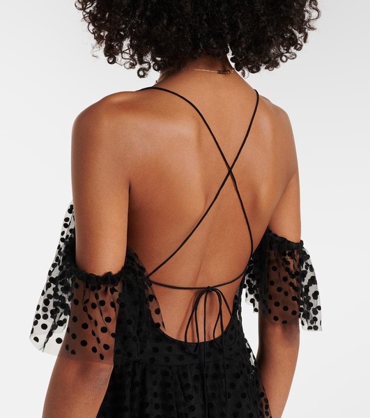 Carmen tiered tulle maxi dress