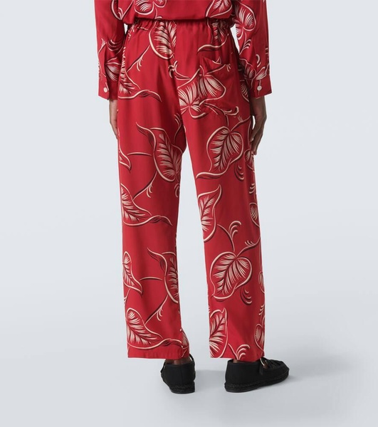 Creeping Begonia printed pajama pants