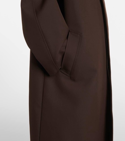 Wool and cotton-blend coat