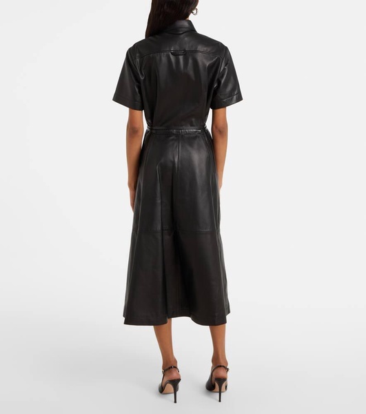Kiera leather shirt dress