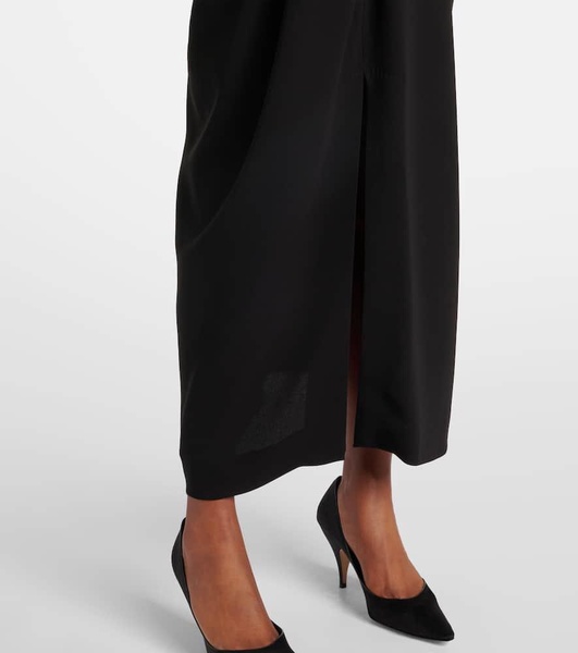 Ridente pleated cady maxi skirt 