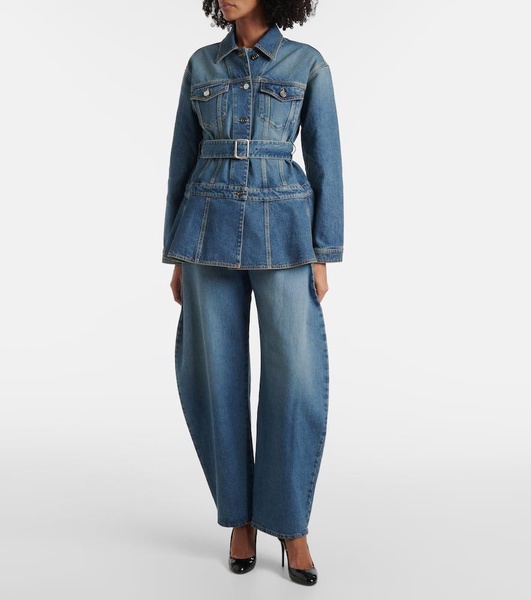 Peplum denim jacket