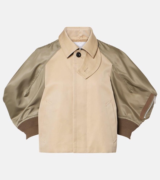 Paneled cotton-blend jacket