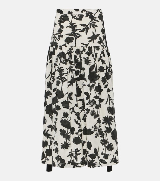 Udente floral cotton maxi skirt