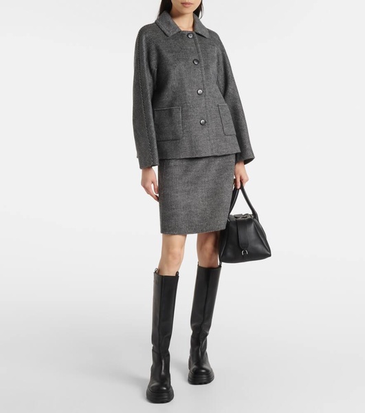 Sorriso houndstooth wool and mohair-blend jacket