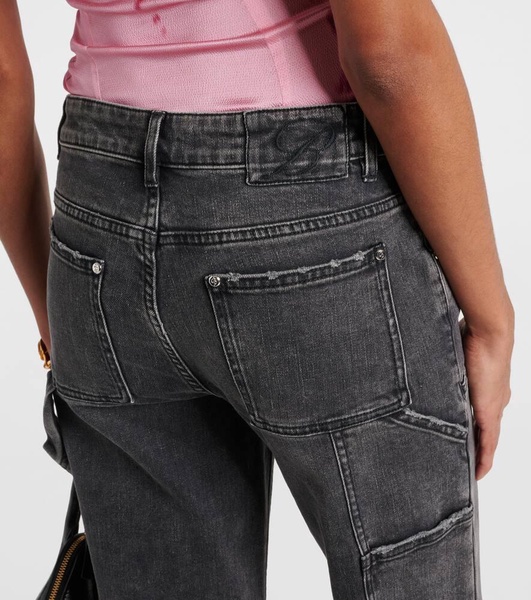 Low-rise straight jeans
