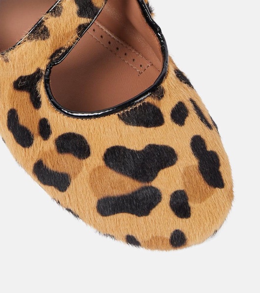 Leopard-print ballet flats
