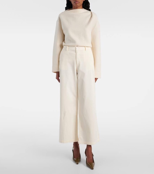 Caden cotton-blend twill wide-leg pants