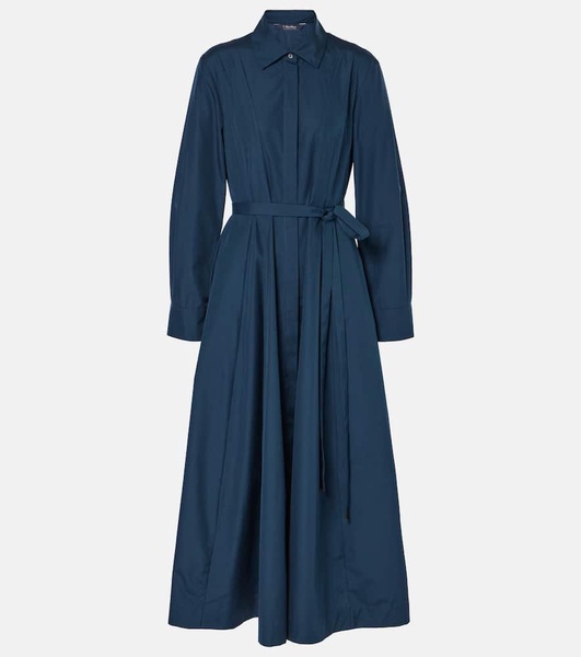 Patty pleated cotton midi dress