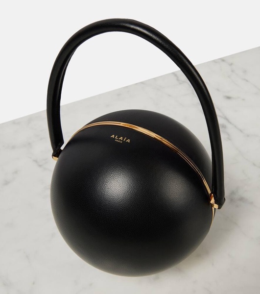 Sphere leather tote bag