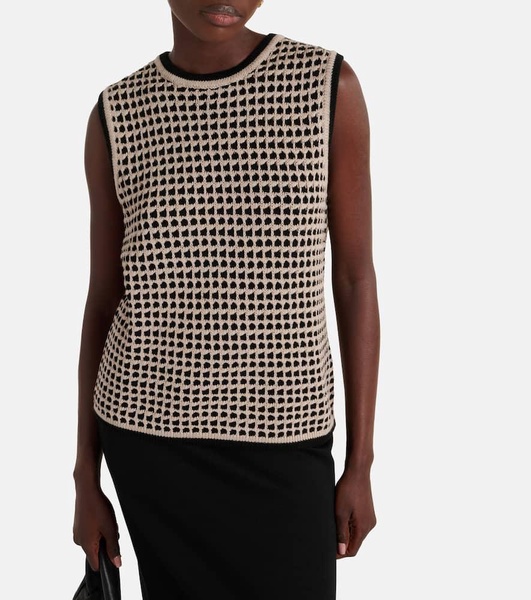 Fleres patterned cotton sweater vest