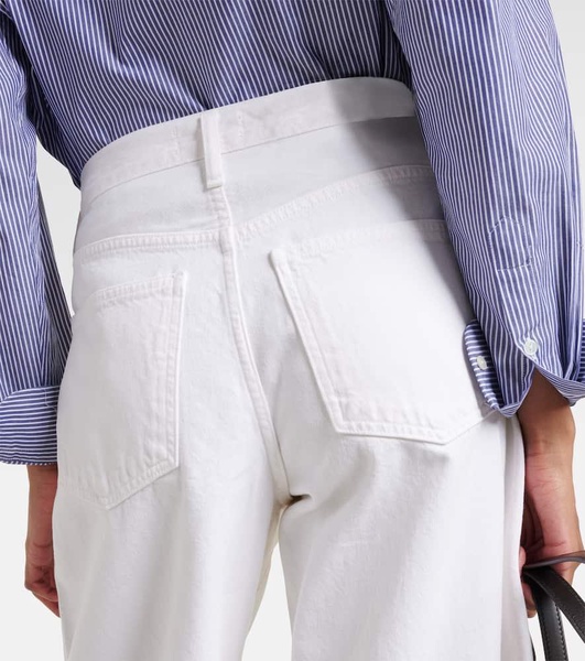 Balloon high-rise barrel-leg jeans