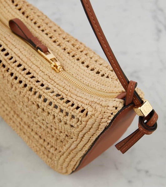 Hammock Mini raffia shoulder bag