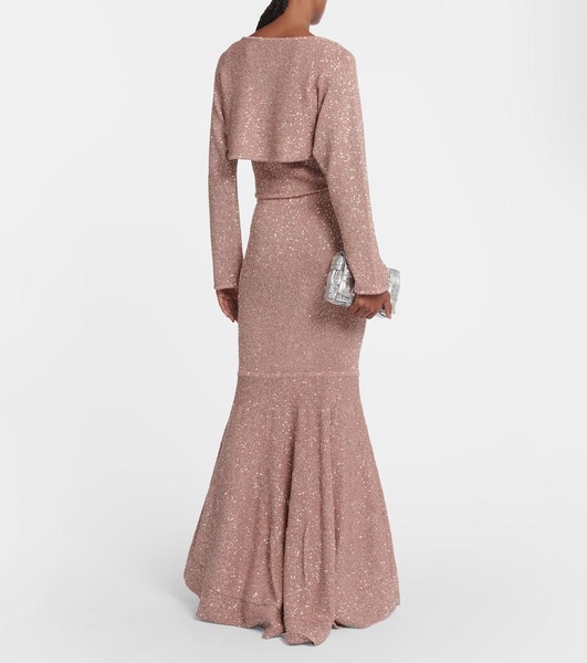 Alimia metallic knit shrug