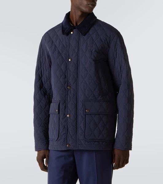 Corduroy-trimmed field jacket