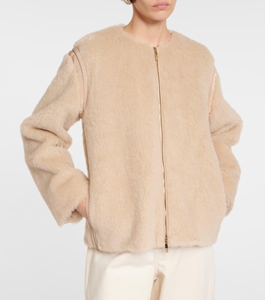 Panno alpaca, wool and silk teddy jacket