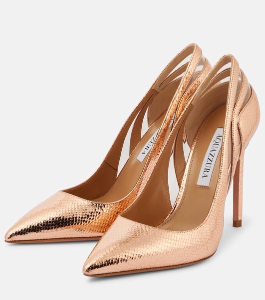 Talk To Me 105 metallic leather pumps 