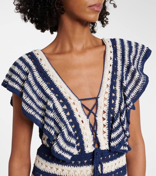 Farrah crochet cotton minidress
