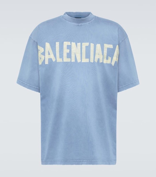 Men's Tape Type T-shirt Medium Fit in Faded Blue