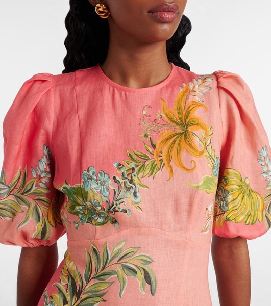Anika floral linen maxi dress