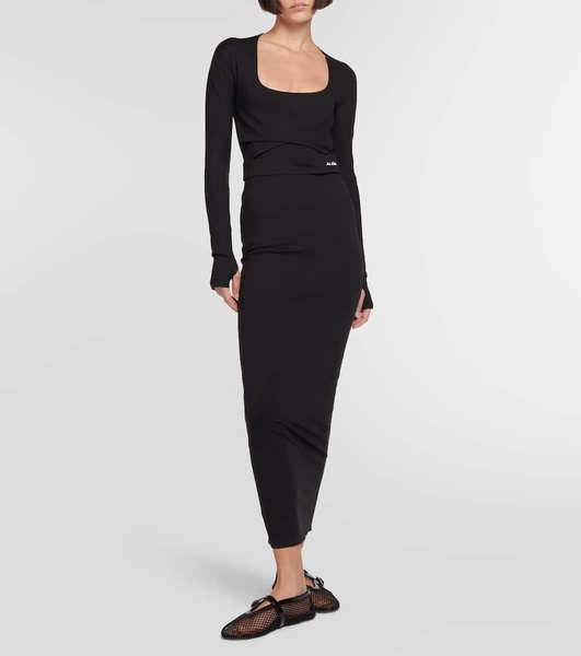 Jersey midi dress