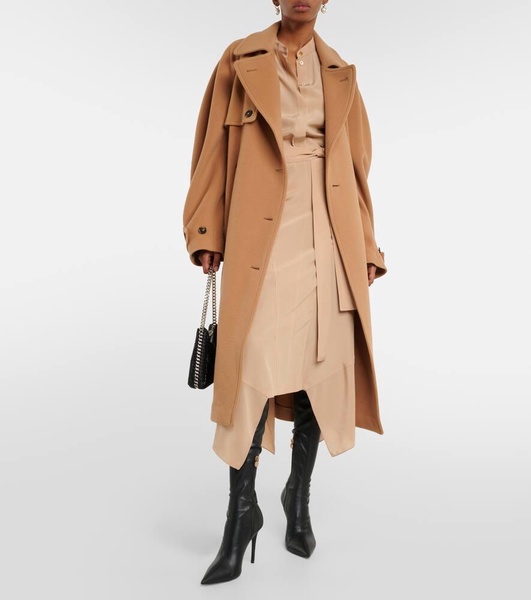 Silk crêpe de chine shirt dress
