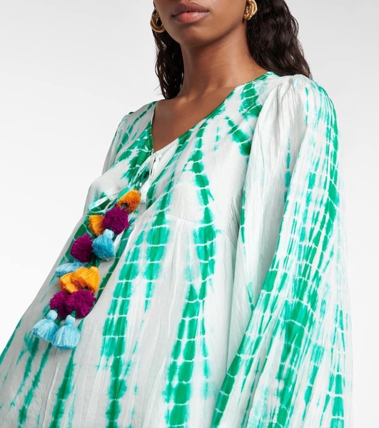 Tie-dye silk minidress