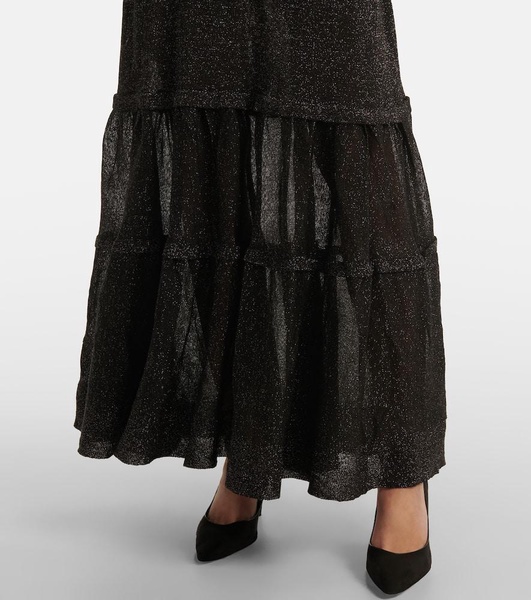 Polly off-shoulder jersey maxi dress
