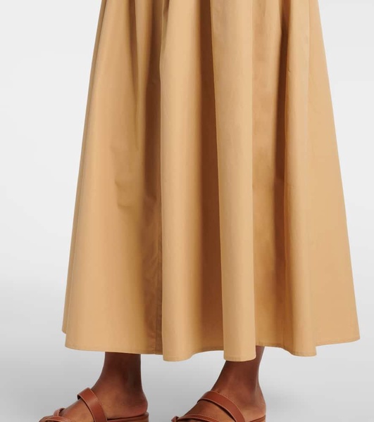 Agoraio pleated cotton shirt dress
