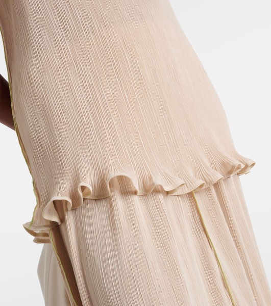 Ruffled plissé camisole