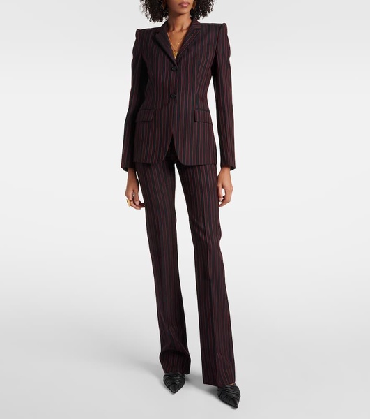 Striped wool blazer
