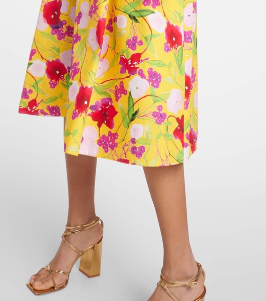 Floral cotton shirt dress