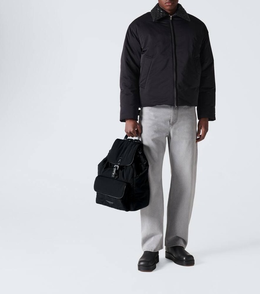 Crossroad leather-trimmed backpack