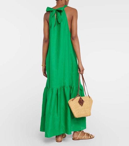Ibiza linen maxi dress