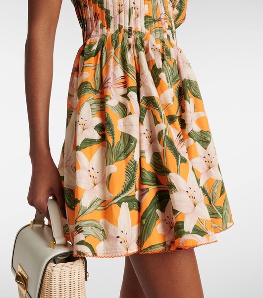 Caramelo Lirio floral cotton minidress