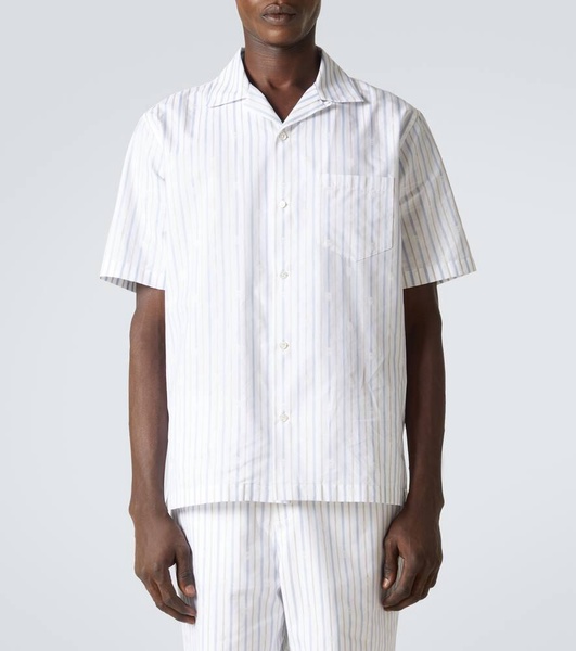 Striped cotton bowling shirt