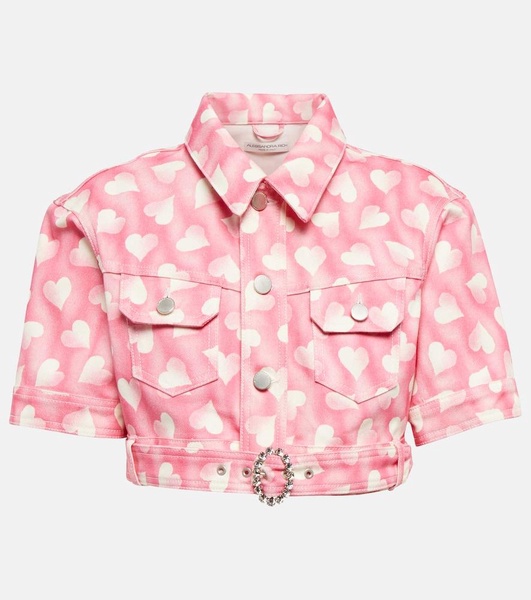 Printed cropped jacket