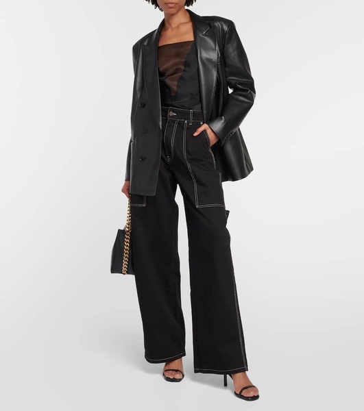 High-rise wide-leg jeans