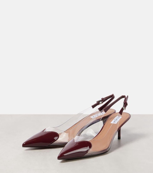 Le Cœur leather slingback pumps