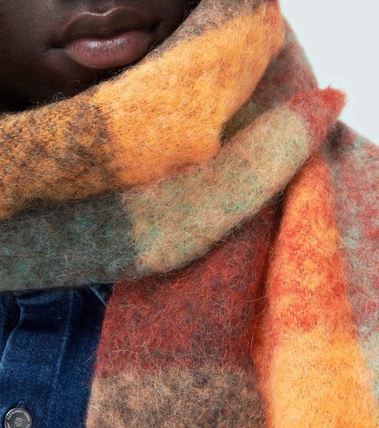 Vally alpaca-blend checked scarf