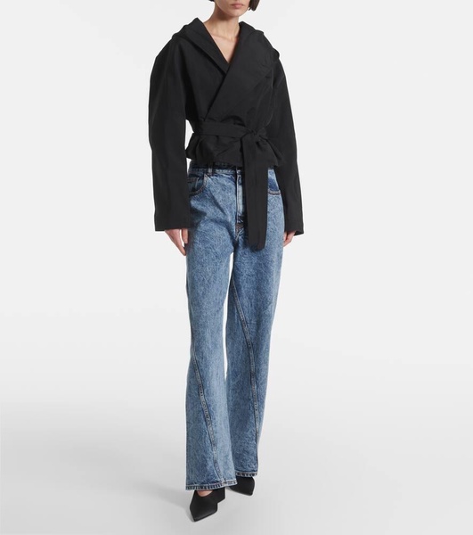 Hooded wrap jacket