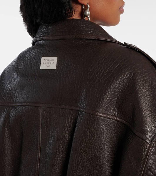 Leather biker jacket