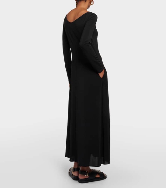 Valido pleated jersey maxi dress