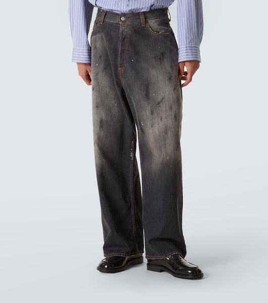 2023M distressed wide-leg jeans