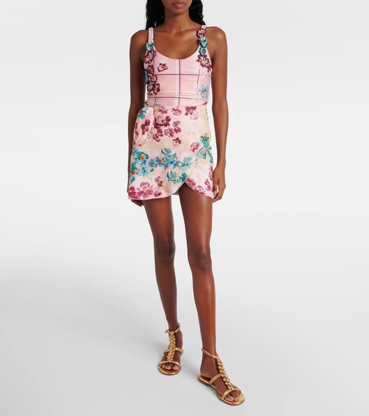 Agustina Prado linen beach cover-up