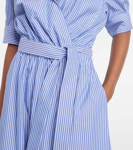 Lydia striped cotton midi dress