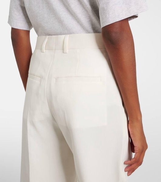 High-rise cropped straight pants