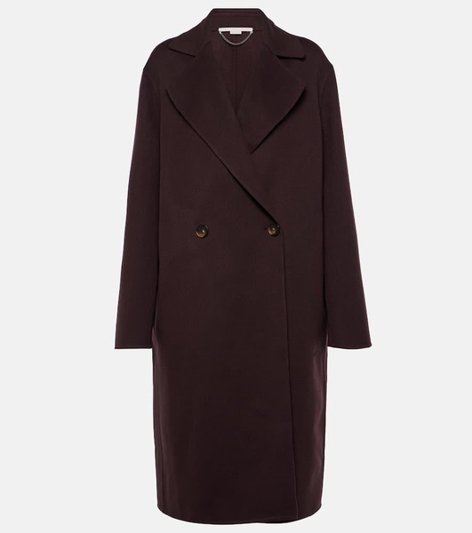 Double-breasted wool coat