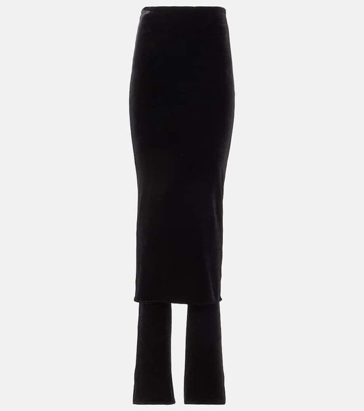 Fluid jersey skirt pants