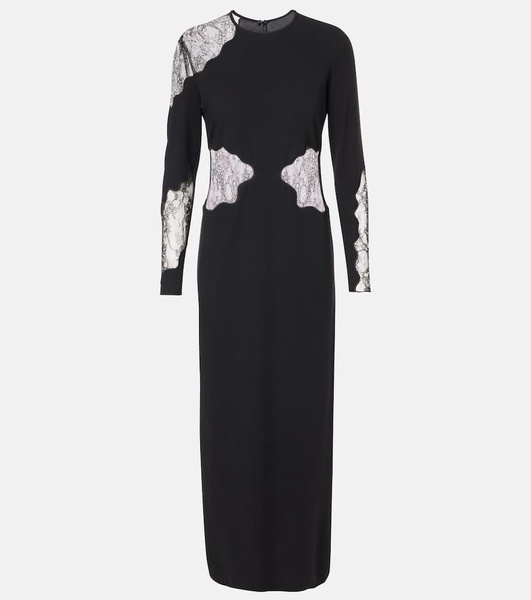Enziana wool-blend crêpe maxi dress